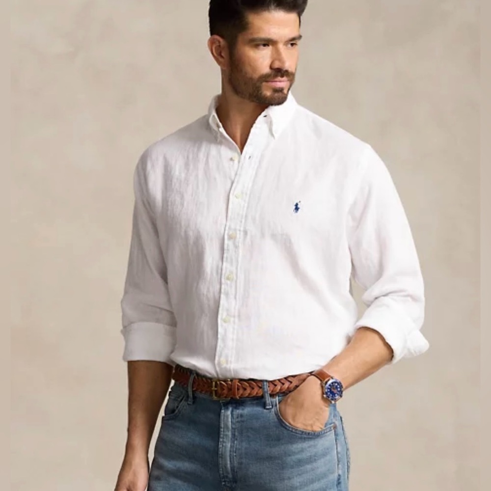 Polo Ralph Lauren - Men’s Linen Lightweight Button Down- Size 2XB